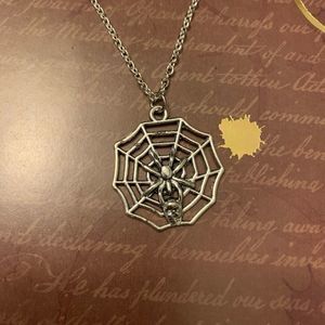 Rin's Unique Boutique - Handmade - Spider Web Necklace